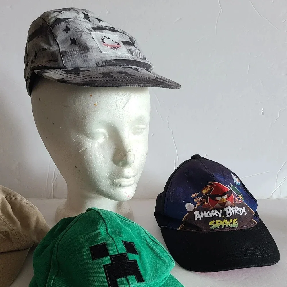 Lot of 4 boys baseball caps